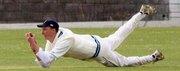 Paul takes a diving catch Paul takes a diving catch